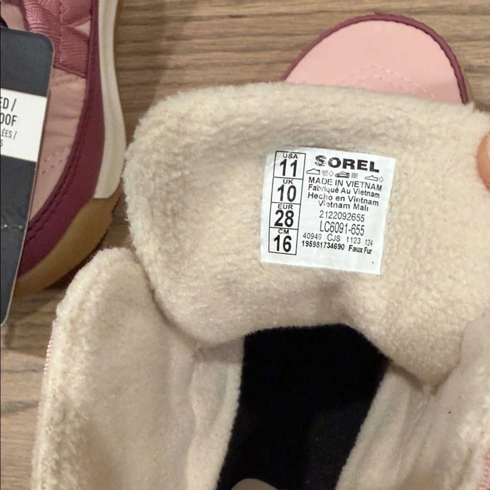 Sorel Snow Boots Pink Waterproof Winter Boots - Picture 3 of 7